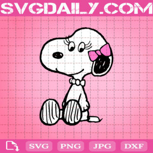 Snoopy Wearing Bow Svg, Snoopy Love Svg, Snoopy Svg, Cute Snoopy Svg, Svg Png Dxf Eps AI Instant Download