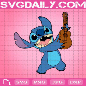 Stitch Guitar Singer Svg, Stitch With Guitar Svg, Lilo And Stitch Svg, Disney Svg, Svg Png Dxf Eps AI Instant Download