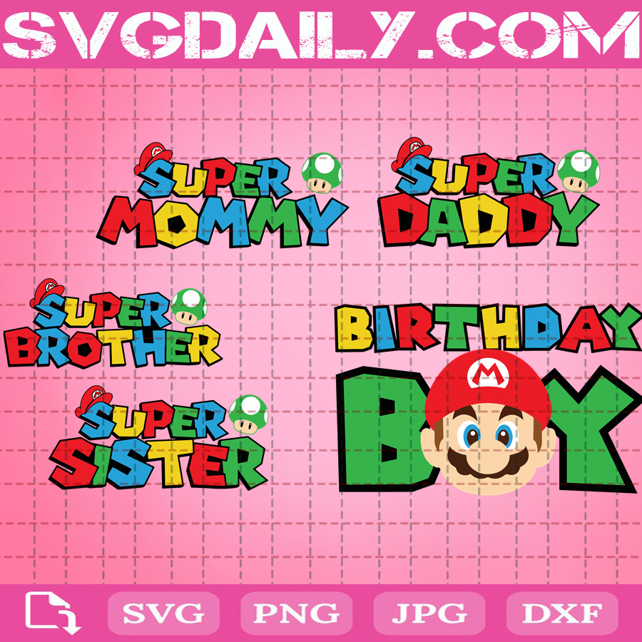 Home & Living Mario Birthday Svg Birthday Boy Super Mario Birthday Svg ...