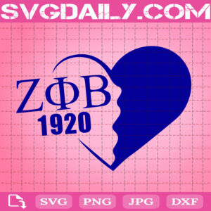 Zeta Phi Beta Heart Svg, Zeta Phi Beta Svg, Zeta Phi Beta 1920 Svg, Zeta 1920 Svg, Z Phi B Svg, Svg Png Dxf Eps AI Instant Download