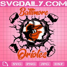 Baltimore Orioles Svg, Orioles Svg, Orioles MLB Svg, Baseball Team Wall Crack Svg, Baseball Svg, Sport Svg