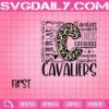 Cavaliers Svg, Typography Svg, Football Svg, School Spirit Svg, Digital Cut File