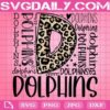 Dolphins Svg, Typography Svg, Football Svg, School Spirit Svg, Digital Cut File