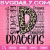 Dragons Mascot Svg, Dragons Typography Svg, Football Svg, School Spirit Svg, Digital Cut File