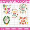 Happy New Year Bundle Svg Free, Christmas Svg Free, New Year And Christmas Svg Free, Clip Cut File Svg, File Svg Free