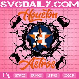 Houston Astros Svg, Astros Svg, Astros Baseball Svg, Baseball Team Wall Crack Svg, Baseball Svg, Sport Svg