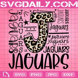 Jaguars Mascot Svg, Jaguars Typography Svg, Football Svg, School Spirit Svg, Digital Cut File
