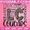 LC Cougars Mascot Svg, Typography Svg, School Spirit Svg, Digital Cut File