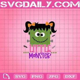 Little Monster Girl With Bows Svg, Frankenstein Svg, Halloween Svg, So Franken Cute Svg, Frankenstein Face Svg
