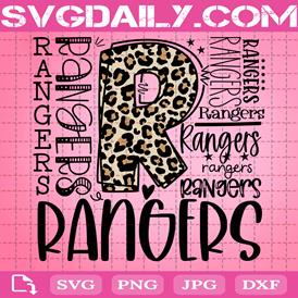 Rangers Svg, Typography Svg, Football Svg, School Spirit Svg, Digital Cut File