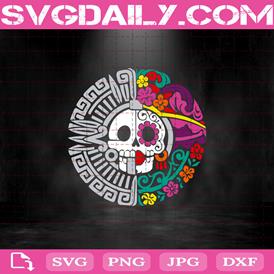 Skull Svg, Halloween Svg, Day Of The Dead Svg, Aztec Day Of The Dead Svg, Svg Png Dxf Eps AI Instant Download