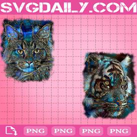 Watercolor Animals Bundle Png, Tiger Png, Cat Png, Png Printable, Instant Download, Digital File