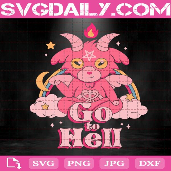 Cute As Hell Svg, Go To Hell Svg, Kawaii Baphomet Svg, Cute Kawaii Baphomet Svg, Svg Png Dxf Eps Download Files