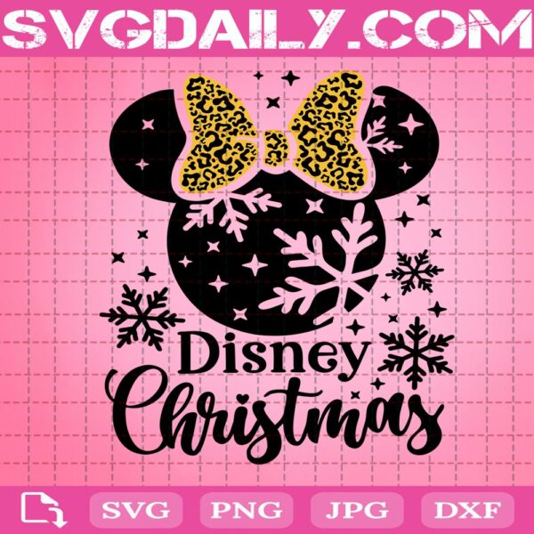 Disney Christmas Svg, Minnie Leopard Svg, Christmas Trip Cut files, Svg, Dxf, Png, Eps