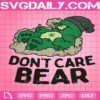 Don't Care Bear Svg, Weed Don't Care Bear Svg, Cannabis Svg, Cute Bear Svg, Cartoon Svg, Svg Png Dxf Eps AI Instant Download