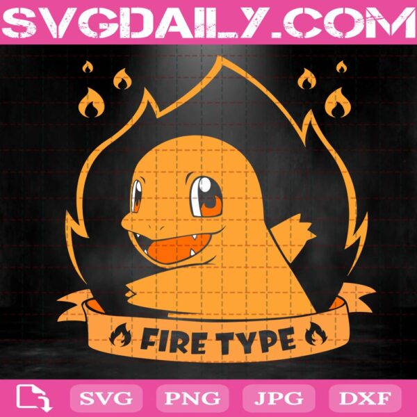 Fire Type Svg, Fire Type Pokemon Svg, Pokemon Go Svg, Cute Pokemon Svg, Game Lover Svg