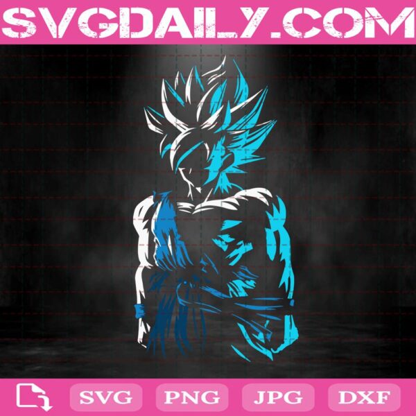 Goku Svg, Goku Blue Svg, Super Saiyan Blue Svg, Dragon Ball Svg, Son Goku Svg, Svg Png Dxf Eps AI Instant Download
