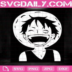 Luffy Smile Svg, Luffy One Piece Svg, Monkey D. Luffy Svg, Anime Cartoon Svg, Svg Png Dxf Eps AI Instant Download