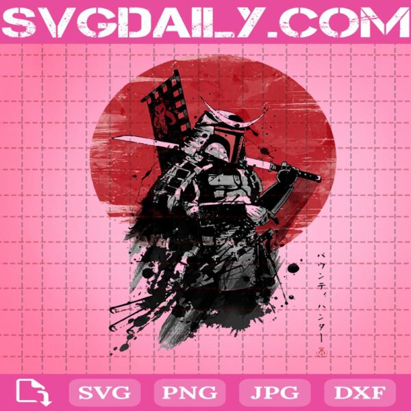 Mandalorian Samurai Svg, Boba Fett Svg, Japanese Svg, Mandalorian Svg, Star Wars Svg, Svg Png Dxf Eps Download Files