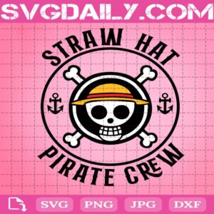 Straw Hat Pirate Crew One Piece Logo Svg, Straw Hat Pirate Crew Svg, One Piece Logo Svg, Svg Png Dxf Eps AI Instant Download