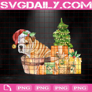 Christmas Bulldog Png, Christmas Dog Png, Bulldog Santa Hat Christmas Png, Merry Christmas Png, Png Printable, Instant Download, Digital File