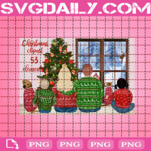 Christmas Family Clipart, Christmas Family Png, Family Merry Christmas Png, Merry Christmas Clipart, Christmas Gift, Digital File