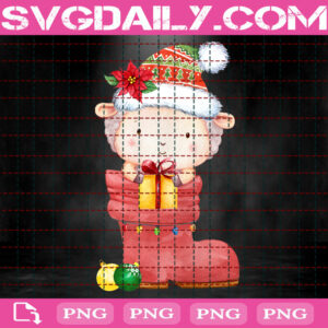 Christmas Lamb Png, Christmas Png, Xmas Lamb Png, Animal Christmas Png, Lamb Hat Santa Png, Boot Light Christmas Png, Instant Download