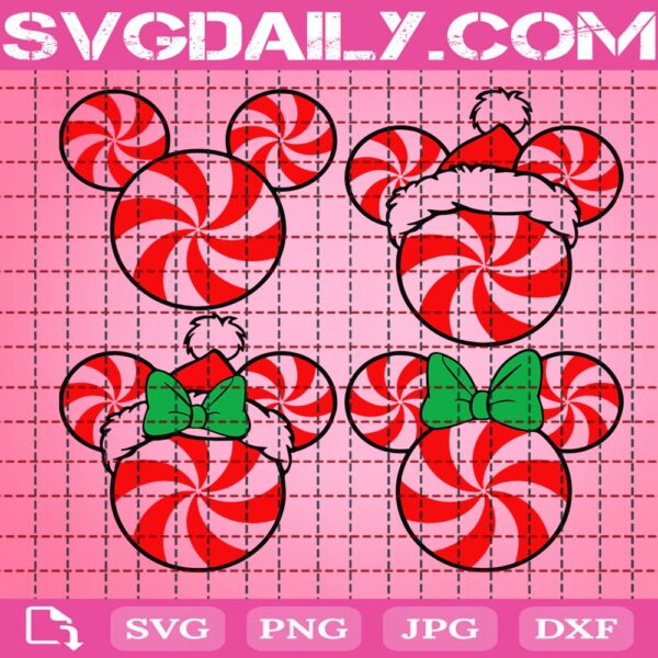 Christmas Mickey Mouse Svg, Minnie Mouse Head Svg, Holidays Svg, Mickey Head Svg, Christmas Svg, Mickey Head Xmas Svg