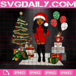 Cute Christmas Girl Png, Dark Skin Black Hair Png, Christmas Girl Png, Girl Santa Hat Png, Christmas Png, Girl Xmas Png, Digital File
