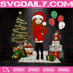 Cute Christmas Girl Png, Light Skin Red Hair Png, Girl Xmas Png, Christmas Girl Png, Girl Santa Hat Png, Christmas Png, Digital File