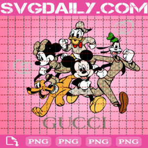 Fashion Mouse And Friends Gucci Png, Mouse And Friends Png, Donald Duck Png, Fashion Gucci Png, Disney Fashion Png, Digital File