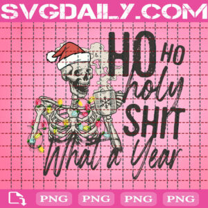 Ho Ho Holy Shit What A Year Png, Skeleton Christmas Png, Christmas Png, Skeleton Santa Png, Merry Christmas Png, Digital File