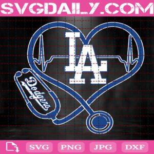 Los Angeles Dodgers Nurse Stethoscope Svg, Los Angeles Dodgers Svg, Dodgers Baseball Svg, MLB Svg, Nurse Sport Svg