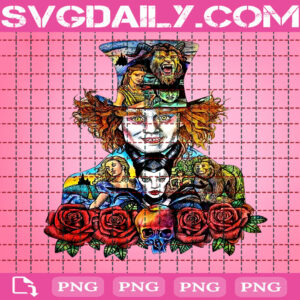 Mad Hatter Johnny Depp Png, Maleficent Png, Skull With Roses Png, Png Printable, Instant Download, Digital File