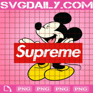 Mickey Mouse Supreme Png, Disney Mickey Png, Mickey Png, Disney Fashion Png, Fashion Gift Png, Supreme Logo Png, Digital File
