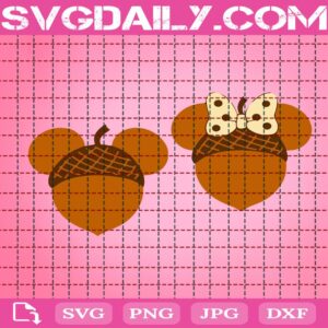 Mouse Head Acorns Svg, Thanksgiving Day Svg, Thanksgiving Svg, Oak Made With Mickey Head Svg, Mouse Head Acorns Svg, Download Files