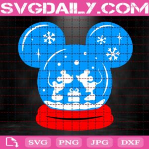 Mouse Head Glass Ball Svg, Mouse Head Christmas Ball Svg, Christmas Svg, Mouse Head Svg, Disney Mickey Christmas Svg, Merry Christmas Svg