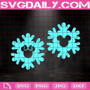 Mouse Minnie Head Snowflakes Svg, Christmas Svg, Mickey Snowflakes Svg, Christmas Mickey Svg, Merry Christmas Svg, Download Files