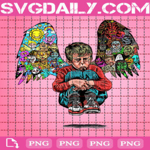 Overthinking Angel Png, Angel Wings Png, Sad Boy Png, Png Printable, Instant Download, Digital File