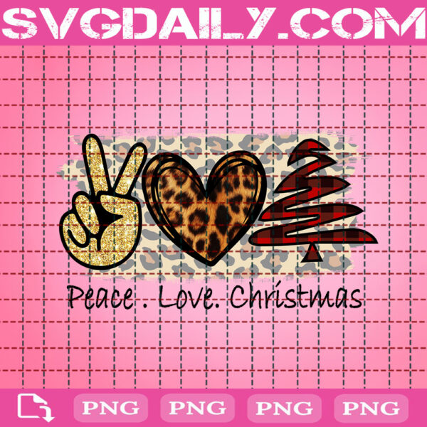 Peace Love Christmas Png, Merry Christmas Png, Christmas Png, Christmas Tree Png, Christmas Holiday Png, Png Printable, Instant Download, Digital File