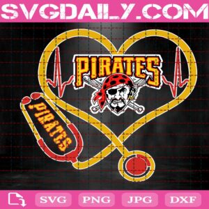 Pittsburgh Pirates Nurse Stethoscope Svg, Pittsburgh Pirates Svg, Pirates Baseball Svg, MLB Svg, Nurse Sport Svg