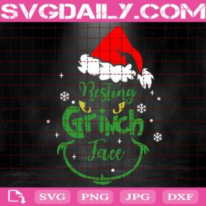 Resting Grinch Face Svg, Grinch Svg, Christmas Svg, Grinch Christmas Svg, Merry Christmas Svg, Funny Grinch Svg, Christmas Holiday Svg