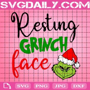 Resting Grinch Face Svg, The Grinch Svg, Grinch Christmas Svg, Grinch Face Svg, Merry Christmas Svg, Svg Png Dxf Eps AI Instant Download