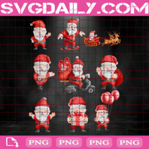 Santa Claus Christmas Clipart, Santa Claus Christmas Bundle Png, Santa Claus Png, Christmas Png, Merry Christmas Png, Christmas Gift, Digital File