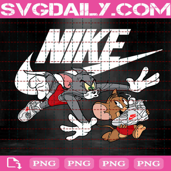 Tom And Jerry Nike Png, Tom And Jerry Cartoon Png, Tom And Jerry Png, Tom Jerry Png, Nike Logo Png, Cartoon Fashion Png, Digital File