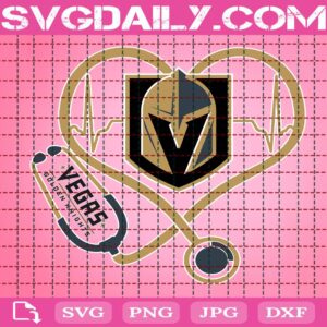 Vegas Golden Knights Heart Stethoscope Svg, Vegas Golden Knights Svg, Nurse Vegas Golden Knights Svg, Hockey Teams Svg, NHL Svg, Nurse Sport Svg