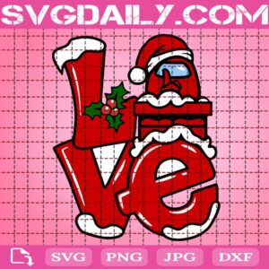 Among Us Christmas Love Svg, Among Us Shhh Svg, Among Us Lover Svg, Christmas Mistletoe Svg, Svg Png Dxf Eps Download Files