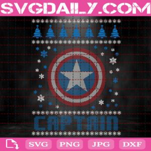 Captain America Xmas Svg, Marvel Comics Svg, Christmas Svg, Captain Logo Svg, Snowflakes Svg, Svg Png Dxf Eps Download Files