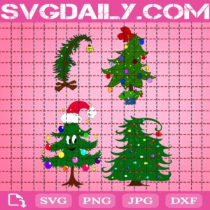 Christmas Tree Svg, Curvy Christmas Tree Svg, Christmas Tree Bundle Svg, Green Tree With Smiles Svg, Balls Svg, Red Bow Svg, Yellow Ball Svg