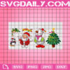 Cute Christmas Characters Svg, Christmas Penguin Svg, Christmas Tree Svg, Santa Claus Svg, Svg Png Dxf Eps Download Files